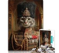 1000 Pieces Jigsaw Puzzle For Adults Teens Cat from An Aristocratic Family,Help The Brain Exercise Addictive Toys to Cultivate Patience Artists Collection,Fine Art 75x50cm