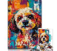 1000 Pieces Jigsaw Puzzle for Adults& Teens Cavapoo Dog,Educational Games Home Decoration for Is Ideal As A Gift for The Whole Family 75x50cm