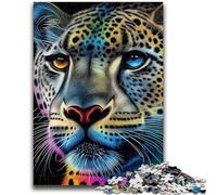 1000 Pieces Jigsaw Puzzle for Adults& Teens Cheetah Pop Art Animal Educational Games Home Decoration for Is Ideal As A Gift for The Whole Family 50x75cm