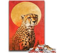 1000 Pieces Jigsaw Puzzle For Adults Teens Cheetah Sunset Adult Jigsaw,Challenging Game Toys Wall Decoration Unique Birthday And Xmas Gifts (75x50cm)
