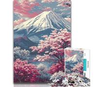 1000 Pieces Jigsaw Puzzle For Adults Teens Cherry Blossom Mount Fuji 1000 Pieces for Teenagers,Stress Reliever Difficult Challenge Home Decoration Toys 50x75cm
