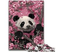 1000 Pieces Jigsaw Puzzle For Adults Teens Cherry Blossoms Panda 1000 Pieces for Teenagers,Stress Reliever Difficult Challenge Home Decoration Toys (50x75cm)