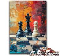 1000 Pieces Jigsaw Puzzle For Adults Teens Chess Oil Painting Teenager Puzzles,Educational Toy Funny Family Games Unique Home Decor (38x26cm)