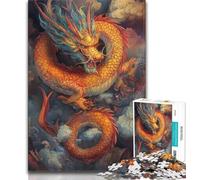 1000 Pieces Jigsaw Puzzle For Adults Teens Chinese Dragon,Educational Games Home Decoration Educational Game for Birthday,Chrismas (75x50cm)