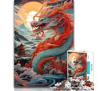 1000 Pieces Jigsaw Puzzle For Adults Teens Chinese Dragon Jigsaw,Learning Educational Toys Family Games Gifts for Friends And Family 26x38cm