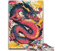 1000 Pieces Jigsaw Puzzle for Adults& Teens Chinese Dragon Stress Reliever Difficult Challenge Deal As Gifts for The Whole Family 26x38cm