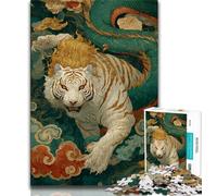 1000 Pieces Jigsaw Puzzle for Adults& Teens Chinese Style Tiger,Toys Educational Games Stress Relieving Unique Birthday And Gifts (75x50cm)