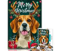 1000 Pieces Jigsaw Puzzle for Adults& Teens Christmas Dog Puzzles for Adults,for Challenging Toy Game And Family Play (size 75x50cm)