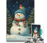 1000 Pieces Jigsaw Puzzle for Adults& Teens Christmas Snowman Teenager Puzzles,Educational Games Home Decoration Suitable for Desktop Decoration (size 75x50cm)