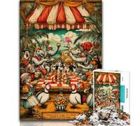 1000 Pieces Jigsaw Puzzle for Adults& Teens Circus Animals,Challenging Game Toys for Is Ideal As A Gift for The Whole Family (38x26cm)