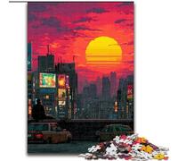 1000 Pieces Jigsaw Puzzle for Adults& Teens City at Sunset, for Age 14 Years And over Home Decor As A Gift for The Whole Family And Friends (Size 50x75cm)