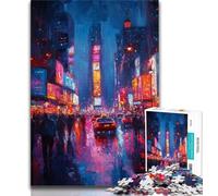 1000 Pieces Jigsaw Puzzle For Adults Teens Cityscape Oil Painting,Help The Brain Exercise Addictive Toys to Cultivate Patience Perfect Decoration (75x50cm)