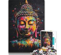 1000 Pieces Jigsaw Puzzle For Adults Teens Color Buddha Oil Painting Jigsaw,Challenging Game Toys Wall Decoration Unique Birthday And Xmas Gifts (size 75x50cm)