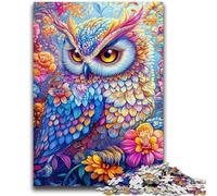 1000 Pieces Jigsaw Puzzle For Adults Teens Color Owl for Age 14 Years And over Beautiful Design GameBeautiful Design Game Great Gift 50x75cm
