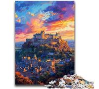 1000 Pieces Jigsaw Puzzle for Adults& Teens Colored Castell Caernarfon 1000 Piece Jigsaw,Challenging Game Gifts for Is Ideal As A Gift for The Whole Family (38x26cm)