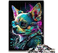 1000 Pieces Jigsaw Puzzle for Adults& Teens Colored Mechanical Dog Educational Game Challenge Toy Wall Decoration Unique Birthday And Xmas Gifts 26x38cm