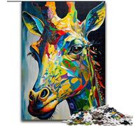1000 Pieces Jigsaw Puzzle for Adults& Teens Colored Wild Giraffe, Learning Educational for Is Ideal As A Gift for The Whole Family (Size50x75cm)