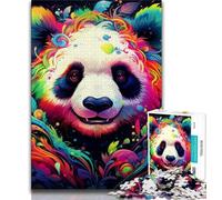 1000 Pieces Jigsaw Puzzle For Adults Teens Colorful Animal Panda,Brain Intelligence Challenge Addictive Toys Birthday Present,Gifts,Wall Art (38x26cm)