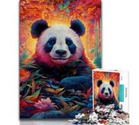 1000 Pieces Jigsaw Puzzle For Adults Teens Colorful Animal Panda,Brain Intelligence Challenge Addictive Toys Birthday Present,Gifts,Wall Art (75x50cm)