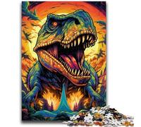1000 Pieces Jigsaw Puzzle for Adults& Teens Colorful Art Dinosaur Puzzles for Teenagers,Secret Santa Gifts for Age 14 Years Up (50x75cm)