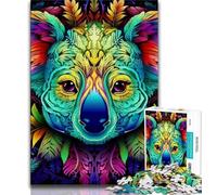 1000 Pieces Jigsaw Puzzle for Adults& Teens Colorful Art Koala Adult Puzzles,Family Game Stress Reliever Difficult Challenge Suitable for Couples 75x50cm