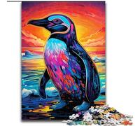 1000 Pieces Jigsaw Puzzle For Adults Teens Colorful Art Penguin,Challenging Game Toys Wall Decoration Unique Birthday And Xmas Gifts 38X26CM