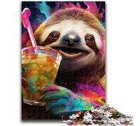 1000 Pieces Jigsaw Puzzle for Adults& Teens Colorful Art Sloth 1000 Piece Jigsaw,Fun Activity for Home, Rainy Days Toys, Birthday Gifts (26x38cm)