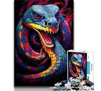 1000 Pieces Jigsaw Puzzle For Adults Teens Colorful Art Snake Adult Jigsaw,Challenging Game for The Whole for Women, Gifts for Men (size 75x50cm)
