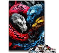 1000 Pieces Jigsaw Puzzle for Adults& Teens Colorful Art Snake Jigsaw,Educational Games Home Decoration Suitable for Desktop Decoration (38x26cm)