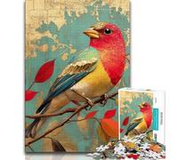 1000 Pieces Jigsaw Puzzle for Adults& Teens Colorful Bird,Stress Reliever Staycation Kill Time Wishlist with Santa Claus (38x26cm)