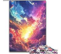 1000 Pieces Jigsaw Puzzle For Adults Teens Colorful Clouds, Stress Reliever Difficult Challenge Home Decoration Toys (size 26x38cm)