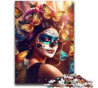 1000 Pieces Jigsaw Puzzle for Adults& Teens Colorful Day of The Dead Educational Stress Relief Toy Parent-child Interaction for And Age 14 26x38cm