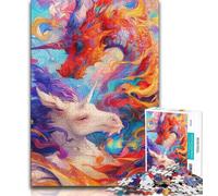 1000 Pieces Jigsaw Puzzle For Adults Teens Colorful Dragon,Educational Games Home Decoration Educational Game for Birthday,Chrismas (75x50cm)