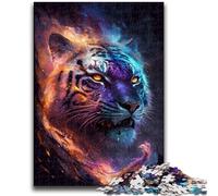 1000 Pieces Jigsaw Puzzle for Adults& Teens Colorful Lightning Tiger Learning Educational Toys Family Games Gifts for Friends And Family 50x75cm