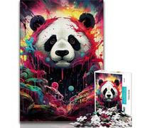 1000 Pieces Jigsaw Puzzle For Adults Teens Colorful Panda 1000 Piece Jigsaw,Birthday Present, Gifts, Wall Art for Ages 14+ (size 75x50cm)