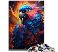 1000 Pieces Jigsaw Puzzle for Adults& Teens Colorful Parrot with Colorful Feathers Jigsaw,Learning Educational Toys Family Games Unique Birthday And Gifts (75x50cm)