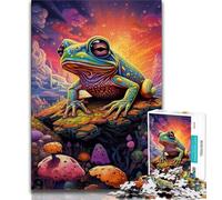 1000 Pieces Jigsaw Puzzle for Adults& Teens Colorful Tree Frogs,Learning Educational Toys Family Games Educational Game for Birthday,Chrismas (38x26cm)