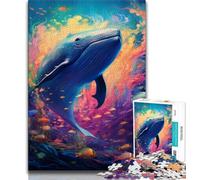 1000 Pieces Jigsaw Puzzle For Adults Teens Colorful Whale,Learning Educational Toys Family Games Unique Birthday And Gifts (75x50cm)