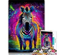 1000 Pieces Jigsaw Puzzle For Adults Teens Colorful Zebras Teenager Jigsaw,Classic Educational Games Beautiful Decoration 38x26cm
