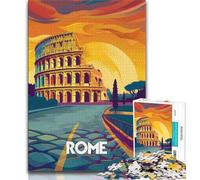 1000 Pieces Jigsaw Puzzle for Adults& Teens Colosseum at Sunset,Educational Games Home Decoration Educational Game for Birthday,Chrismas (38x26cm)