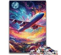 1000 Pieces Jigsaw Puzzle For Adults Teens Colour Art Airliner 1000 Piece Puzzle,Educational Toys & Games for Adults And Teenagers (75x50cm)