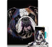 1000 Pieces Jigsaw Puzzle For Adults Teens Colourful Art Bulldogs Adult Jigsaw,Family Activity Fun at Home Activities, Birthday Present,Travel Gifts (size 38x26cm)