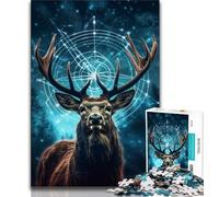 1000 Pieces Jigsaw Puzzle for Adults& Teens Colourful Art Deer 1000 Pieces for Adults,Fun Games Wall Decoration Unique Birthday And Xmas Gifts (size 75x50cm)