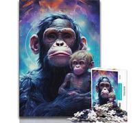 1000 Pieces Jigsaw Puzzle for Adults& Teens Colourful Art Monkey Teenager Jigsaw,Classic Educational Games Beautiful Decoration (size 38x26cm)