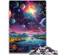 1000 Pieces Jigsaw Puzzle for Adults& Teens Colourful Astronaut Adult Puzzles,Family Game Stress Reliever Difficult Challenge Suitable for Couples (26x38cm)