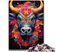 1000 Pieces Jigsaw Puzzle for Adults& Teens Colourful Bulls Learning Educational Toys Family Games Gifts for Friends And Family 38x26cm