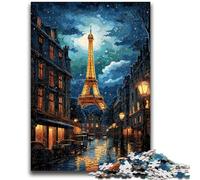 1000 Pieces Jigsaw Puzzle for Adults& Teens Colourful Eiffel Tower Family Game Stress Reliever Difficult Challenge Secret Santa Gifts 50x75cm