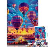1000 Pieces Jigsaw Puzzle For Adults Teens Colourful Hot Air Balloons Jigsaw,is Ideal As Gifts for The Whole Family Suitable for And 14 (size 38x26cm)