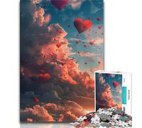 1000 Pieces Jigsaw Puzzle for Adults& Teens Colourful Love Clouds Adult Jigsaw,Stress Reliever Difficult Challenge Secret Santa Gifts 38x26cm