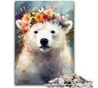 1000 Pieces Jigsaw Puzzle for Adults& Teens Colourful Polar Bear Baby Teenager Puzzles,Learning Educational Toys Family Games Unique Birthday And Gifts (50x75cm)